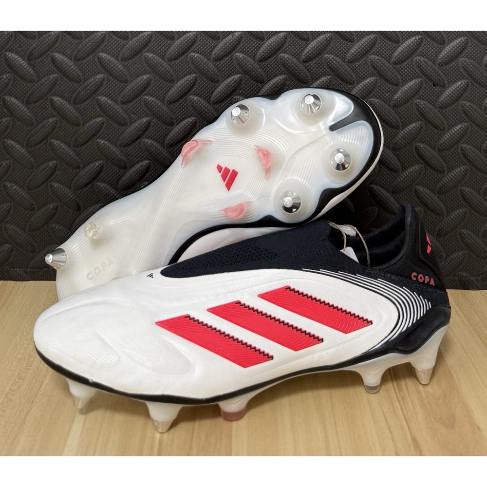 Adidas Copa Pure 3 Laceless Elite SG Soccer Cleats IH0858 White Red Mens Size 6